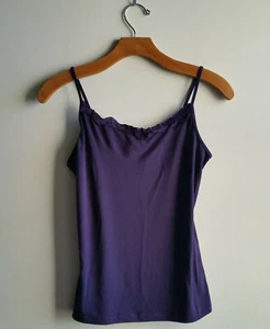 THE LIMITED Trägertop mit Rüschenbesatz, lila, einfarbig, Polyester, Größe M, neu mit Etikett - Bild 1 von 6