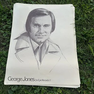George Jones 1970s Record Store Display Country Music Poster Vintage - Picture 1 of 1