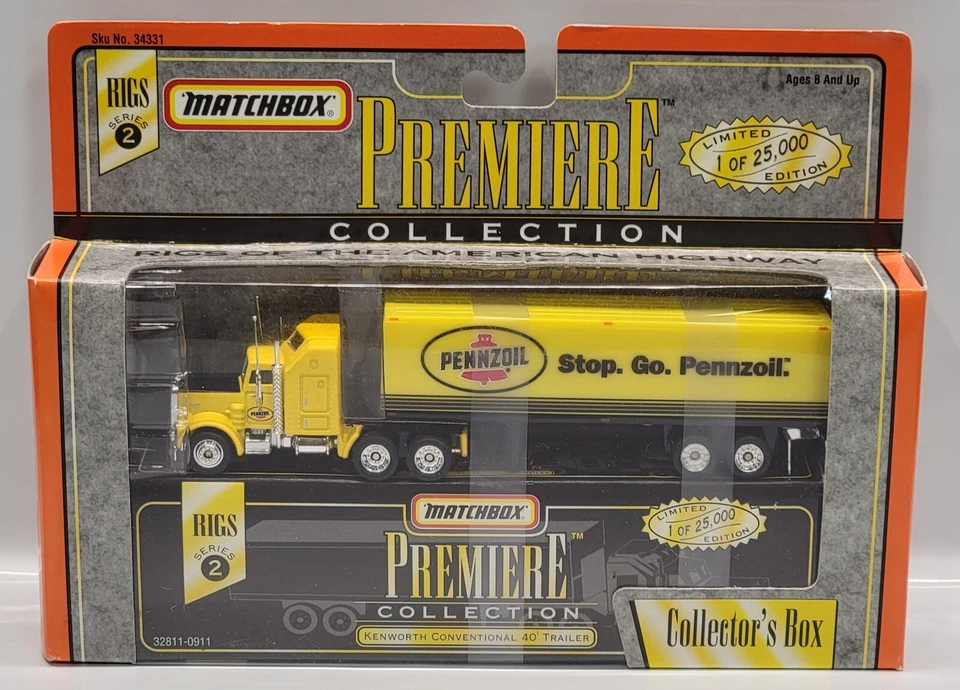 Matchbox Rigs of The American Highway Peterbilt Conventional W/ Bulldozer