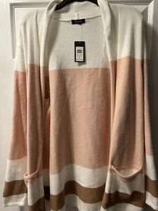 Women's Cardigan Long Sleeve Open Front Draped Sweater w/ Pockets. New - Picture 1 of 3