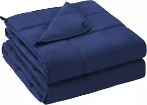 Weighted Blanket 20 Lbs, 60” X 80”, Blue, Queen Size, Machine Washable - Picture 1 of 12