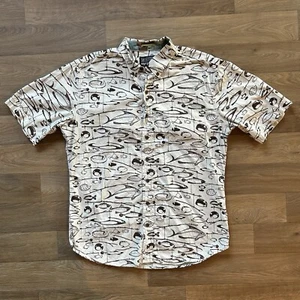 Reyn Spooner Size Large Hawaiian Casual Button-Down Fishing Fish All Over - Picture 1 of 10