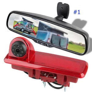 Brake Light Rear View Camera + 4.3" Mirror for 2014 Opel Vauxhall Vivaro Renault - Picture 1 of 15