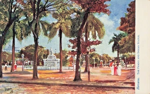 CU Havana Cuba-Prado Indian Statue-Raphael Tuck "Oilette"-Vintage Postcard (F7) - Picture 1 of 4
