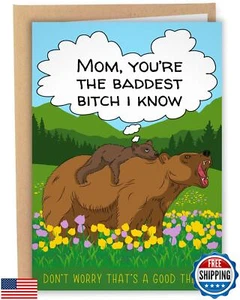 Sleazy Greetings Funny Mother's Day Card 5x7 Inches with Matching Envelope | - Picture 1 of 5