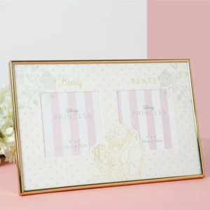 Disney Wedding Frame Beauty & The Beast Double Frame - Picture 1 of 3