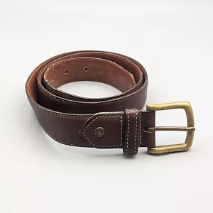 Coach 5916 Mens Dress Belt 36 Mahogany Brown Leather Cow Hide Brass Buckle - Picture 1 of 6
