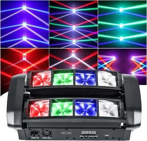 LED Mini Moving Head Light, 8x5W Beam Stage Lights RGBW Sound Activated - Picture 1 of 7