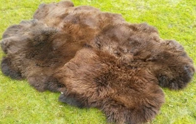 PROVELLUS *TOP* eco quattro pelli di pecora cucite tappeto pelliccia di pecora pelliccia di agnello marrone affare