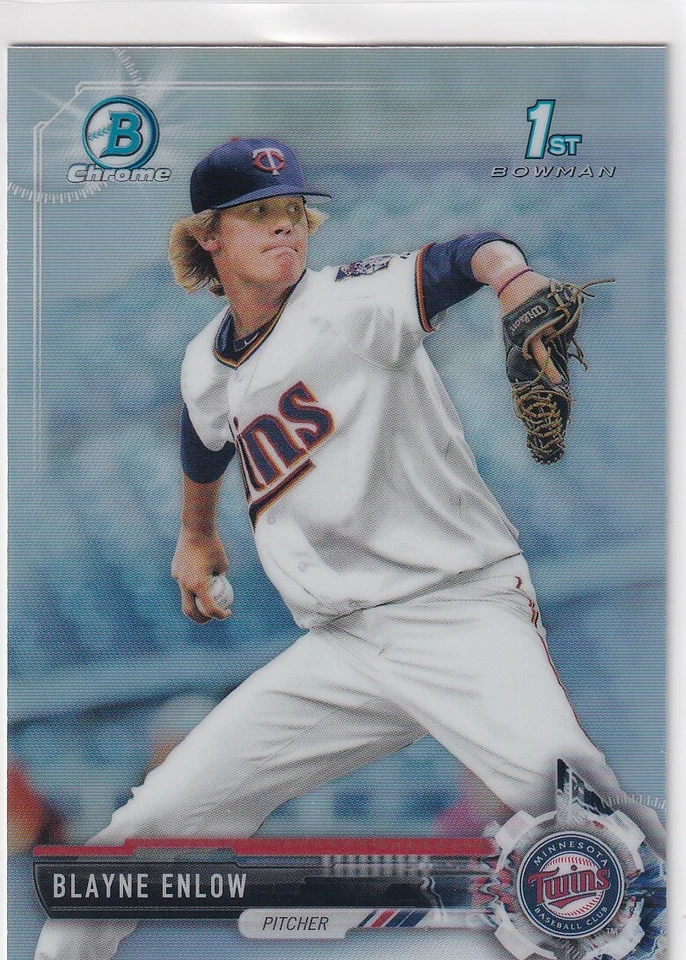 2017 BOWMAN CHROME 1ST RC REFRACTORS BLAYNE ENLOW MINNESOTA TWINS DRAFT S3078 - Image 1 of 2