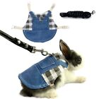 Rabbit Harness and Leash Small Animal Clothes for Rabbit Guinea Pig, Bunny Pl...