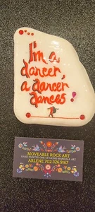 Hand Painted Stone Art Collectible Santorini Stone painted by Arlene. - Picture 1 of 1