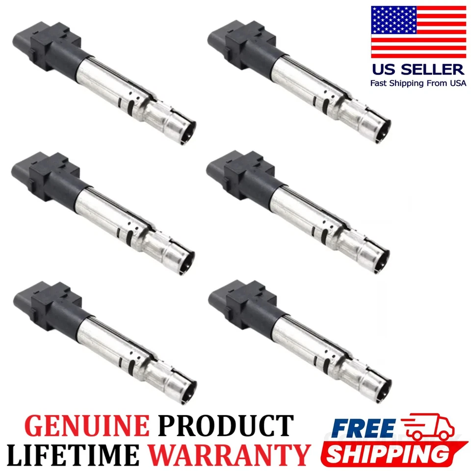 VW 6 bobinas de encendido para Volkswagen Audi 2009-2020 3,6 L V6, 022905715A GENUINAS Foto 1 de 4