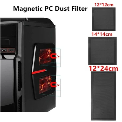 1.8mm Thick Magnetic PC Dust Filter Cooling Fan Mesh Cover 12*12/14*14/12*24cm a - Image 1 of 4