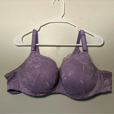Torrid Curve Elegant Lace Underwire Bra in Lavender, Size 48B - Image 1 of 4