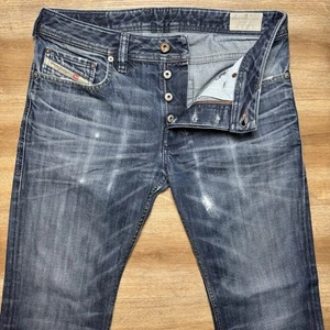 Diesel Zathan Jeans Men 30x30 Blue Regular Bootcut Contrast Fade Whiskers 0806W - Picture 1 of 16