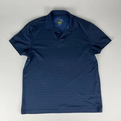 John Bartlett Consensus Blue Striped Polo Performance Mens Medium RN#69016 - Image 1 of 4