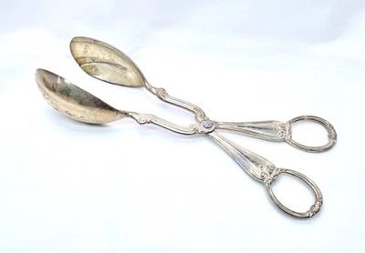 Pinça de servir Gorham Heritage folheada a prata padrão 10 - Imagem 1 de 4