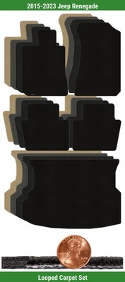 Juego de alfombrillas clásicas personalizadas para Jeep Renegade 2015-2023 (5 piezas) #TS3 Foto 1 de 4