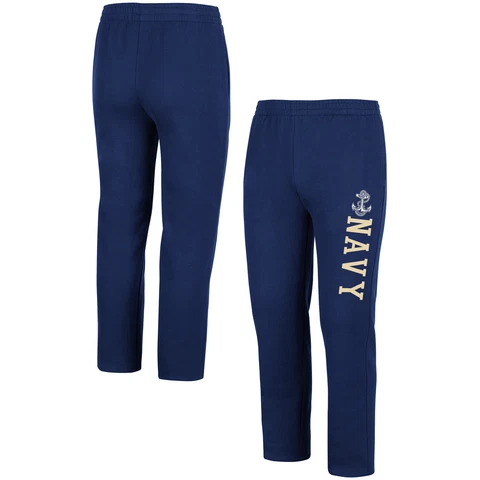 Men's Colosseum Navy Navy Midshipmen Fleece Pants Cover