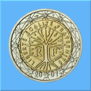 2 Euro Kursmünze Frankreich 2001 - Bild 1 von 1