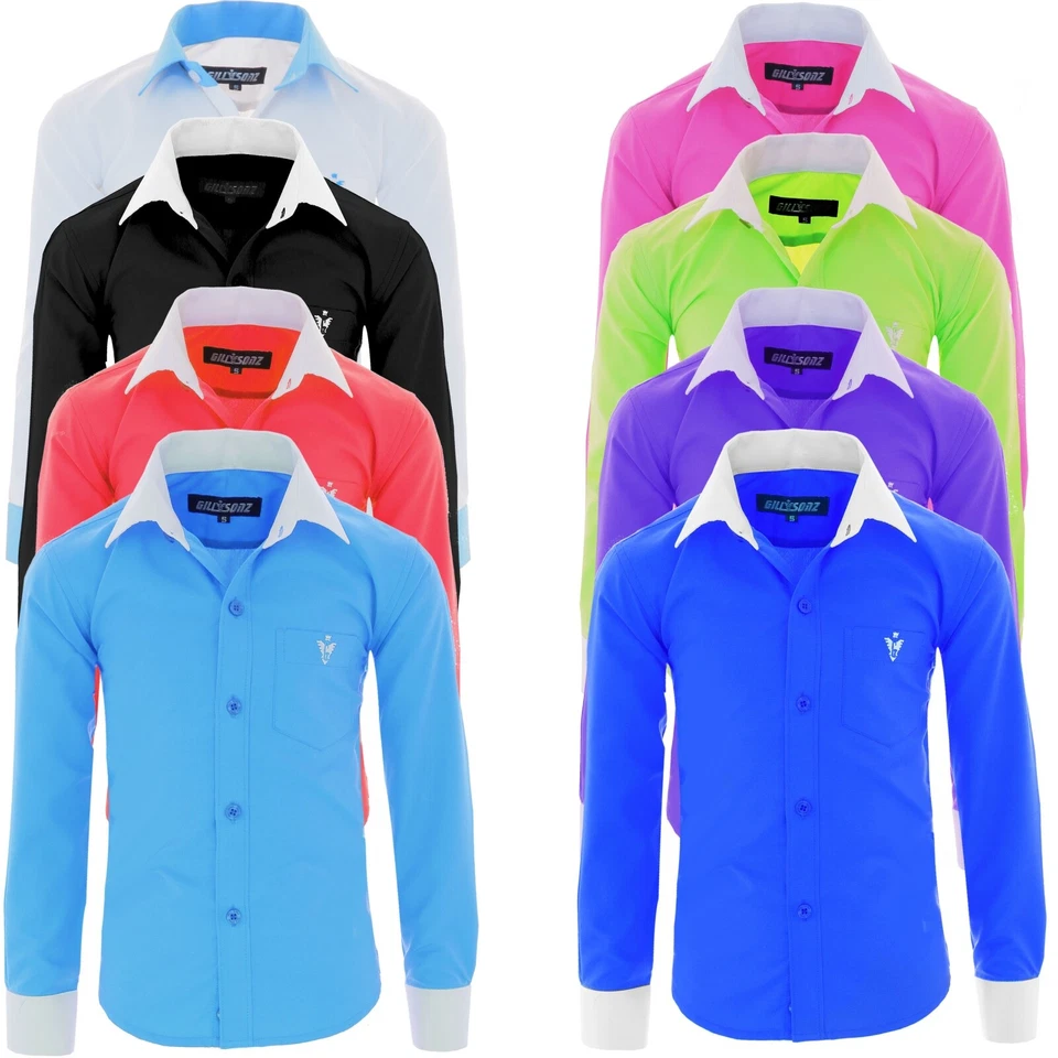 GILLSONZ A5 Kinder Party Hemd freizeit Hemd bügelleicht Gr.86-170