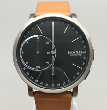 Skagen Connected Hybrid Watch Men Silver Tone NDW2G Leather Band New Battery