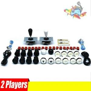 2 Players Arcade Buttons and Joystick HAPP Kit Controller USB Encoder MAME DIY - Picture 1 of 12