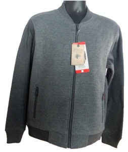 BOSTON TRADERS MEN'S  TWO TONE KNIT FULL ZIP BOMBER JACKET(GRAY, X-LARGE) NWT - Picture 1 of 2