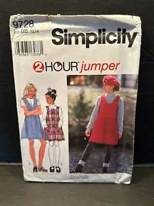 Simplicity Girls 2 Hour Jumper Pattern 9728 Girls Size 12-14 Uncut - Picture 1 of 2