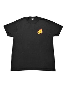 Santa Cruz Skateboards Mens XXL Black Flames Logo Skate T-Shirt EUC! - Picture 1 of 4
