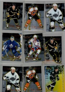 1995 96 SELECT HOCKEY 9 CARD LOT GRETZKY LEMIUEX LINDROS MESSIER JAGR POTVIN - Picture 1 of 2