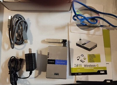 Linksys WPS54G Wireless G Print Server 54Mbps 802.11g. - Image 1 of 4