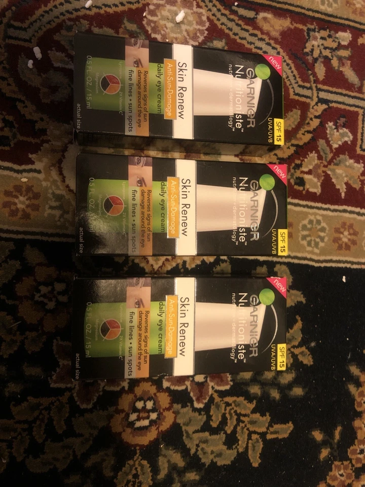 3 Garnier Nutritioniste Skin Renew Creme Anti-Danos ao Sol para os Olhos - 0,5 oz - Imagem 1 de 1