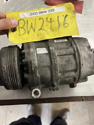 2001 2002 2003 2004 2005 2006 BMW 330i 325i 330ci AC Compressor OEM - Image 1 of 4