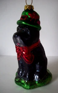 Irlandés? Scotty Scottie perro en verde bombín sombrero cristal adorno de Navidad - Imagen 1 de 4