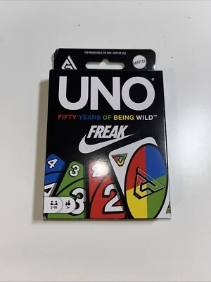 Mattel Creations Nike Zoom Freak UNO Card Game Giannis 50 Year Pack NEW open Box - Image 1 of 2