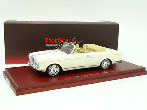 TSM True Scale Miniatures 1/43 - Rolls Royce Corniche Convertible Blanche 1971