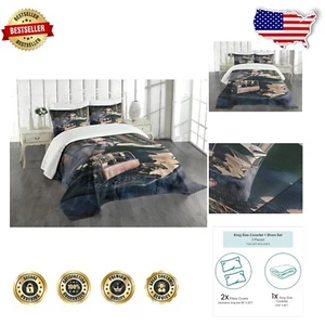 Vintage Fashion-Inspired Gothic King Bedspread Set with Decorative Pillows - Picture 1 of 6