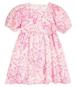 New Girl’s Morley Salty Paisley Pink Dress with Pleats on Chest - Size 4 - Picture 1 of 8