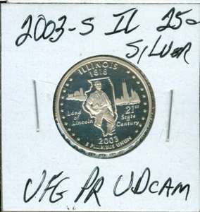 2003 S ILLINOISE SILVER QUARTER ULTRA FINEST PROOF DCAM    99 CENTS SHIPPING  . - Picture 1 of 2