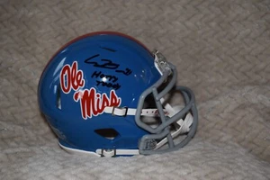 MINI CASCO CADEN DAVIS OLE MISS REBELS FIRMATO/AUTOGRAFATO CON CAA HOTTY TODY - Foto 1 di 4