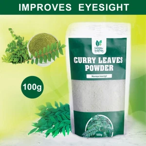 Dried Curry Leaf Powder (Murraya koenigii) 100% Pure Organic Natural powder 100g - Imagen 1 de 4