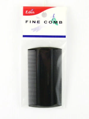 EDEN 3-1/4" BLACK FINE TOOTH COMB COMB  - 1 CT. (39712) - Image 1 of 4