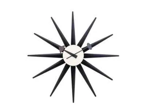 George Nelson Sunburst Clock Nelson Clock Wall Clock Black DAVIA From Japan - Picture 1 of 9