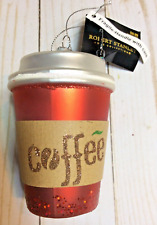 Hobby Lobby Robert Stanley Red Hot Cup Coffee Blown Glass Christmas Ornament
