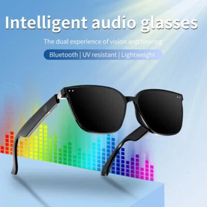 Smart Glasses Bluetooth Audio Calling Sunglasses UV400 Wireless Glasses Earphone - Picture 1 of 13