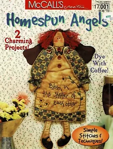 PATRÓN HOMESPUN ANGELS - MCCALL'S CREATES-FUERA DE IMPRENTA - PUNTOS Y TÉCNICAS SIMPLES - Imagen 1 de 2