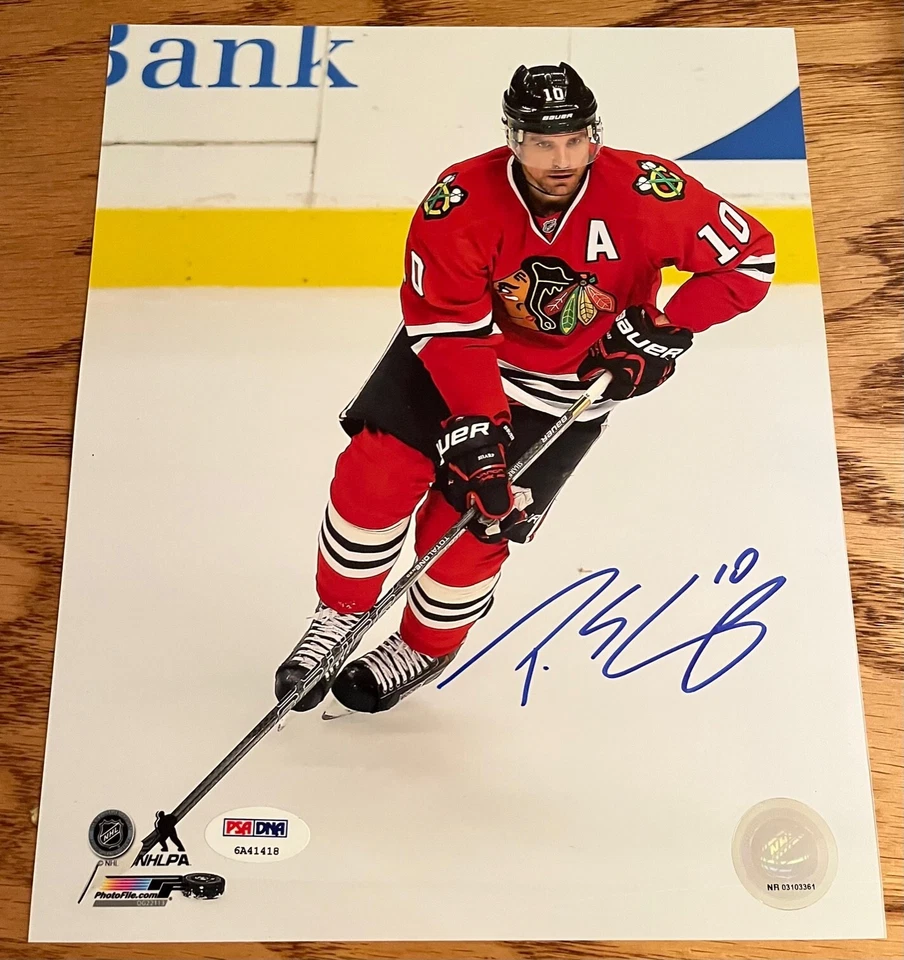 PATRICK SHARP Autographed Signed BLACKHAWKS 8x10 Photo PSA/DNA COA - Image 1 of 4