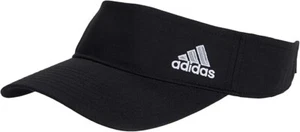 Adidas Women's C Squad Aeroready Visor One Size Black with White Logo - Picture 1 of 4